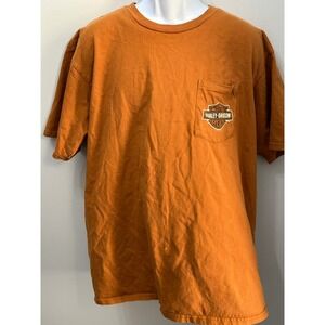 Harley Davidson Grand Canyon Arizona Graphic T Shirt Orange 2XL